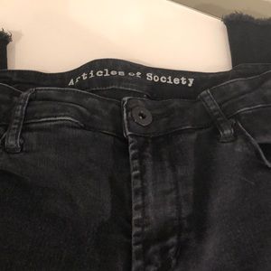 Black skinny stretchy jeans